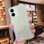 Telefoni&uuml;mbris Xiaomi Redmi 13C 4G 13 C kuldfooliumiga l&auml;ikiv Bling Glitter Star pehme &uuml;mbris POCO C65 C 65 gradient l&auml;bipaistvast silikoonist TPU tagakaas For redmi 13C 4G roheline
