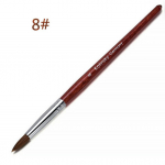 Pro Kolinsky Akr&uuml;&uuml;l Nail Art Brush Manik&uuml;&uuml;ri pulber Puidust k&auml;epidemega manik&uuml;&uuml;ri t&ouml;&ouml;riist 8#