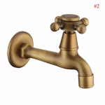 Seinakinnitus Bibcock Antiik messingist Retro v&auml;ike basseini kraan Dekoratiivne v&auml;liaiasegisti pesumasin Mopp k&uuml;lma veega WC kraanid