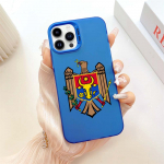 N21 Moldova riigi embleem Pehme &auml;&auml;risega telefoni&uuml;mbris Apple iPhone 15 14 13 Pro Max 11 12 XR XS Max 7 8 Plus k&otilde;va tagakaanega iPhone 7