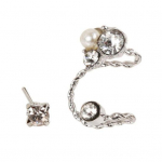 1 komplekt k&otilde;rvar&otilde;ngad Rhinestone Faux Pearl Exquisite Ear Clip Stud h&otilde;be