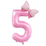 40-tollise Happy Party &otilde;hupallikomplekti numbriga s&otilde;lmekujuline &otilde;hupall alumiiniumkilest &otilde;hupall t&auml;ispuhutava &otilde;lek&otilde;rrega 5