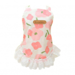 Lemmikloomakleit Mugav n&ouml;&ouml;biga pits&auml;&auml;r Lillemuster ja Suvine Dekoratiivne Kevadine Koera Vest Seelik Riided Lemmikloomatarbed M