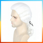 Euroopa moeparukad Kohtunik Jurist Professionaalne lokkis parukas valge