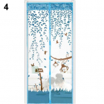 K&auml;ed-vabad magnetiline pehme uks, vastupidav k&auml;rbsestik s&auml;&auml;sevastane v&otilde;rkkardin 90cm x 210cm roheline