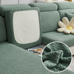 Jacquard paks diivani istmepadja kate Elastsed diivanipadja katted elutoa jaoks Eemaldatavad L-kujulised nurgatugitooli diivanikatted Normal Size (S)-1pc roheline