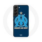 Coque maniacase pour Samsung Galaxy S21 FE Olympique de marseille OM logo bleu