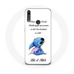 &Uuml;mbris Huawei p30 lite Lilo ja Stitch Ohana Quote White jaoks