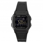 Casio Digital, must kaheajaline vaigust rihmaga kvarts W-800H-1BV 100M meeste k&auml;ekell