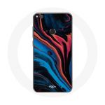 Huawei P8 Lite 2017 &uuml;mbris abstraktse tekstuuriga sinine must punane