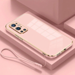 OnePlus 9 Pro &uuml;mbrisele 1+9RT telefoni&uuml;mbrisele One Plus 9 kate OnePlus 9 RT 1+ 9 Pro 9R 9p luksusliku kandilise plaadiga l&ouml;&ouml;gikindel tagakaas For OnePlus 9 Pro&Case & Strap heleroosa v&auml;rv