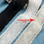 5 jardi/krunt 4,5 cm lai Puhas puuvill Beež/must/valge K&auml;sitsi valmistatud tikandid Pits Retro&auml;&auml;rne aksessuaar 5 Yards length