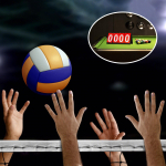 Tabletop Flip Scoreboard Portable 4 digits Scoring Board Score Keeper Flipper for Games Tennis punane