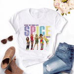 Spice Girls T-s&auml;rk Naiste Multifilmi T-s&auml;rk L&uuml;hikeste varrukatega Moodne T&uuml;drukute T-s&auml;rk Four Season Print Anime Topid T-s&auml;rgid Riided Naistele S