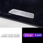 For Kia Carnival Sedona KA4   Stainless steel Car Seat Adjustment Sequin Sticker Cover Interior Accessories