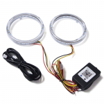Auto LED Angel Eye Circle 2,5/3 tolli v&auml;rviline Cyclone Angel Eye RGB Bluetooth APP juhitav hingamise p&ouml;&ouml;rlemine 3 inches