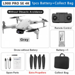 Uus L900 PRO SE Drone 4K Professionaalne GPS 5G WIFI Harjadeta mootor Kahe kaameraga Droon Fodable RC Quadcopter FPV Helikopteri M&auml;nguasi Kingitus 1 battery valge