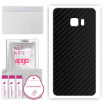 apgo Protective Skin Sticker for the back compatible with Kruger&Matz Move 6, Wrap Film, Foil, Vinyl - Pattern Carbon Black