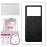 apgo Protective Skin Sticker for the back compatible with Vivo X Fold, Wrap Film, Foil, Vinyl - Pattern Black Honeycomb