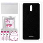 apgo Protective Skin Sticker for the back compatible with Wiko Sunny 5, Wrap Film, Foil, Vinyl - Pattern Matte Black