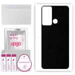 apgo Protective Skin Sticker for the back compatible with Infinix Hot 20i, Wrap Film, Foil, Vinyl - Pattern Matte Black