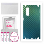apgo Protective Skin Sticker for the back+sides compatible with Realme Narzo 30, Full Wrap Film, Foil, Vinyl - Pattern Carbon Chameleon CAKA1