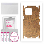 apgo Protective Skin Sticker for the back+sides compatible with Apple iPhone 14 Pro Max, Full Wrap Film, Foil, Vinyl - Pattern Rusty Copper