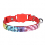 Lemmiklooma kaelakee Inkrusteeritud kivist kleit Reguleeritav Breakway Lemmikloomadele Kassidele Koertele Kaelarihmad Kellaga XS lilla