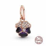 Chameleon Charms Fit Mood originaal k&auml;ev&otilde;rud 925 h&otilde;bedane tsirkoon kaheksajalg kilpkonna helmeste liblikas Firefly v&otilde;lu DIY ehete valmistamine PJT859