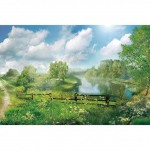 Roheline kevadpuu j&otilde;gi taust Looduslik lill muru maastik Fotostuudio taust P&uuml;hadekaunistused fotograafia rekvisiidid 220X150cm