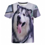 Uus vabaaja 3D prinditud koera &uuml;markaelus l&uuml;hikeste varrukatega mood meeste T-s&auml;rk Unisex armas T-s&auml;rk XXS