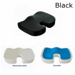 Hingav geel-ortopeedilised toolipadjad Velvet Memory Foam U Coccyx Protector Pad Kontoritool Tervisliku Istumiskoha Massaaž Memory Foam must