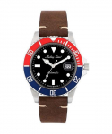 Mathey-Tissot Mathy Vintage Punane ja Sinine Pepsi Bezel Must Tihvt Automaatne H901ATLR 100M Meeste K&auml;ekell must