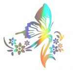 Dekoratiivne kleebis Pilkup&uuml;&uuml;dev dekoratiivne erksav&auml;rviline helkur liblikas auto naljakas kleebis