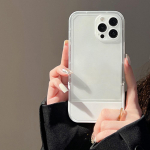 Pehme silikoonkorpus Fashion Paindlik TPU &uuml;mbris t&auml;ielik tagakaas iPhone'ile Samsung Xiaomi Poco Redmi HUAWEI HONOR REDMI K20 valge