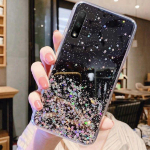 Pehme silikoonist Bling Glitter &uuml;mbris Huawei P9 P10 P20 P30 P40 P50 Mate 10 20 30 40 Honor 9 10 20 30 Pro Lite Plus litritega &uuml;mbris For Honor 10 must