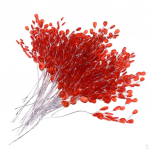 15cm 50pcs Artificial With Crystal Acrylic Beads Water Drop Flower picks Branches Home White-50pcs