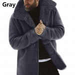 Meeste Parka villase voodriga pikkade varrukatega lambakasukas lambajope paks talvine soe &uuml;ler&otilde;ivas mantel 3XL