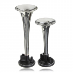 2 tk Black Air Horn Dual Trompet auto veoauto rongipaat