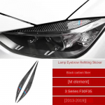 2tk auto esitulede laternate kulmude katte kleebised BMW 3-seeria F30 F35 2013-2019 l&auml;ikega must auto silmalaud kaaned ABS s&uuml;sinik
