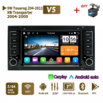 Autoraadio multimeediumipleier Volkswagen Touareg Transporter T5 Multivan 2004-2011 2 Din Android Carplay GPS Autoradio 2+64GB jaoks 2+64GB
