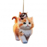 Multikas kassi akr&uuml;&uuml;list rippuv kaunistus Kodu siseruumides j&otilde;ulupuu auto tahavaatepeegel 2D lame kassipoeg rippuv kaunistus loomade ripats 1