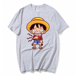 Jaapani anime ONE PIECE Luffy Unisexga graafiline T-s&auml;rk Armas naljakas tr&uuml;kitud suves&auml;rk Unisex vabaaja puuvillane Suurem&otilde;&otilde;tmelised T-s&auml;rgid T&auml;navar&otilde;ivad Topid L