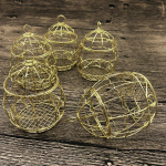 Mini Metal Gold Vintage Retro Bird Cage kommikarbid Baby Shower Favor kinkekarp