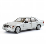 1/24 Benz W140 320SEL Sulamist Vintage Auto Valatud Metallist Klassikalise Auto M&auml;nguasjamudel Heli Tuli T&otilde;mmatav Tagasi Kogumisobjektid Laste S&uuml;nnip&auml;evakingitus valge