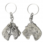 Fox Terrier Wire - Silver-plated pendant with a dog in a decorative box, handbag decoration, backpack pendant by Art-Dog brand