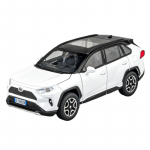 1/32 Toyota RAV4 maastur Sulamist M&otilde;&otilde;tkava Auto Mudel Valatud Metallist Miniatuurne M&auml;nguautod Heli ja Valgusega Kogumisobjektid Laste M&auml;nguasi Kingitused valge