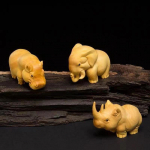 K&auml;sitsi puidu nikerdamine Puidust toode Rhino Hippo Elevandituba Kodukaunistused Autode kaunistused Dekoratsioonid Skulptuurid ja kujukesed Kawaii