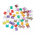 100 tk Mini Blade kaitsmed Auto veoautode valiku kaitsmete komplekt 3A 5A 7,5A 10A 15A 20A 25A 30A 35A