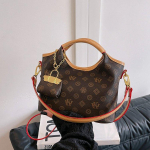 Xingangi stiilis vana lillega k&auml;ekott 2024 uus &auml;mbrikujuline suure mahutavusega kott naiste k&auml;ekott &uuml;he &otilde;larihmiga naiste kott crossbody kott One size pruun